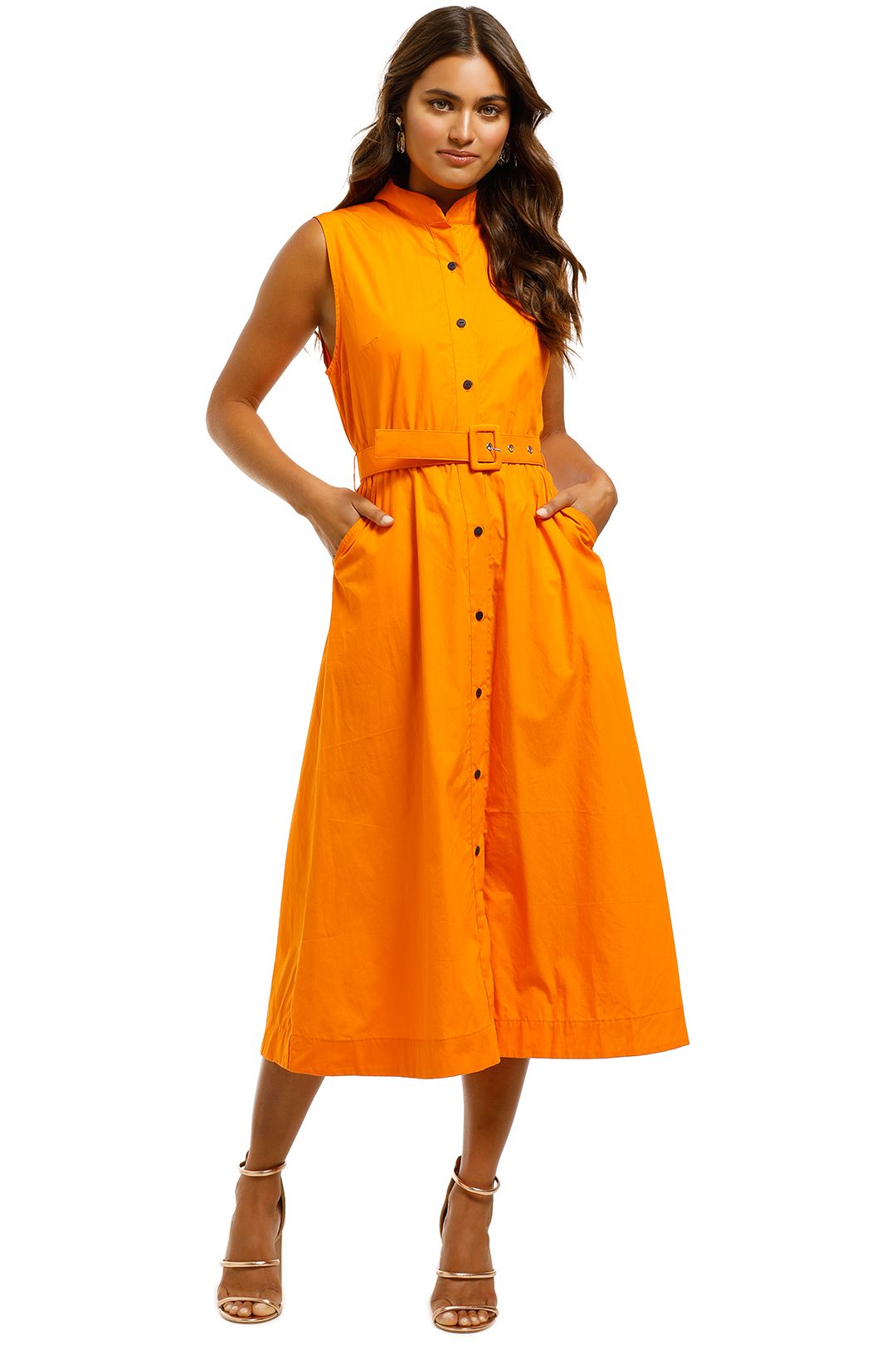 strapless open back dress Orange One Shoulder Cut Out Dress Large by Sorella Boutique main image 0