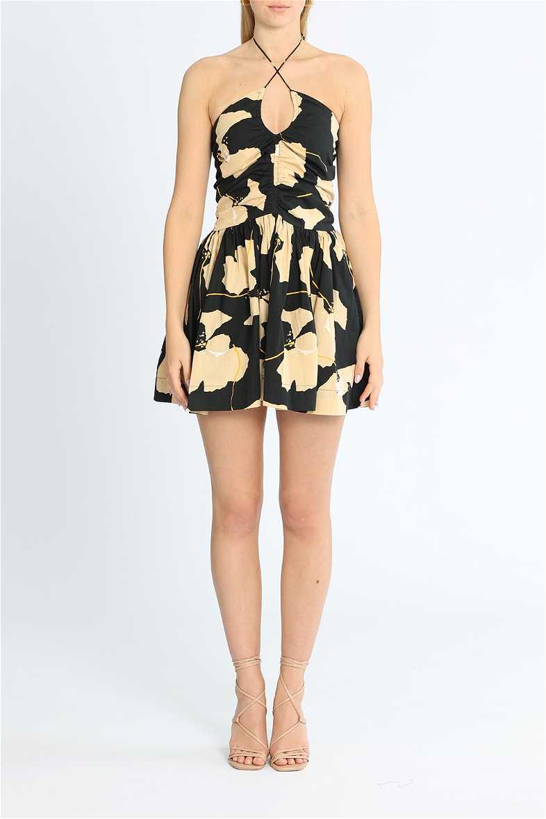chinese dress ladies V Neck Ruffle Dress – S/W/F Boutique main image 0
