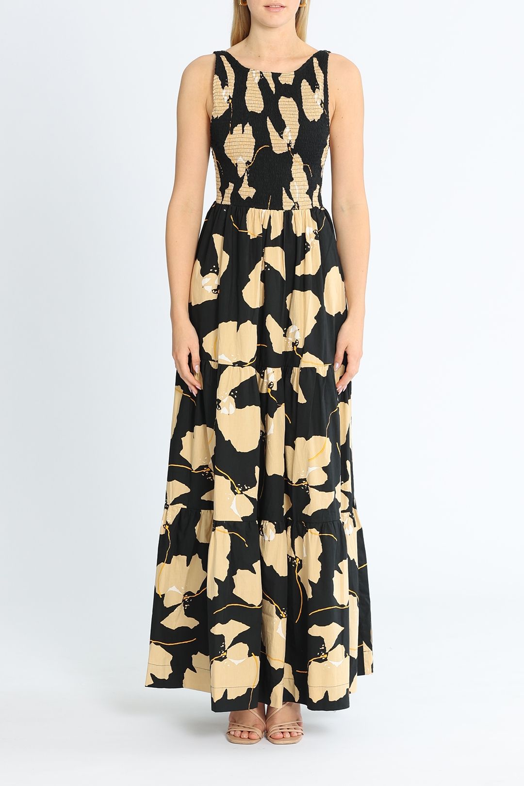 SWF Low Back Shirred Maxi