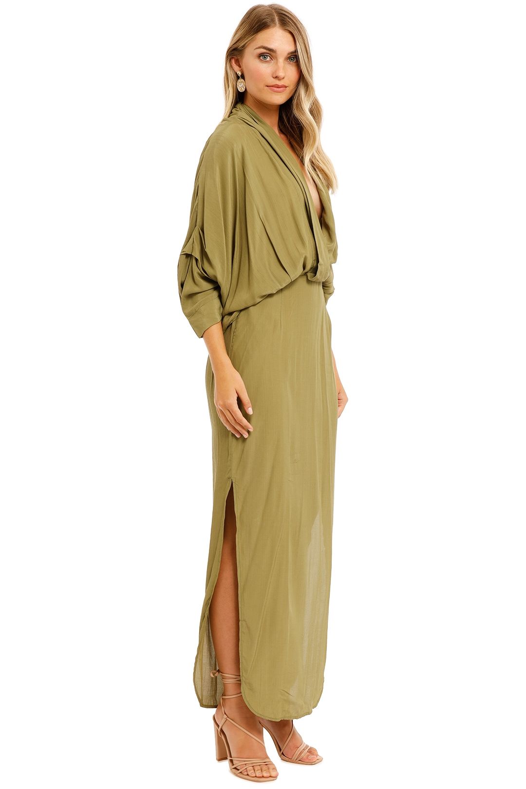 Hire Plunge Dress in Amazon Green | SWF