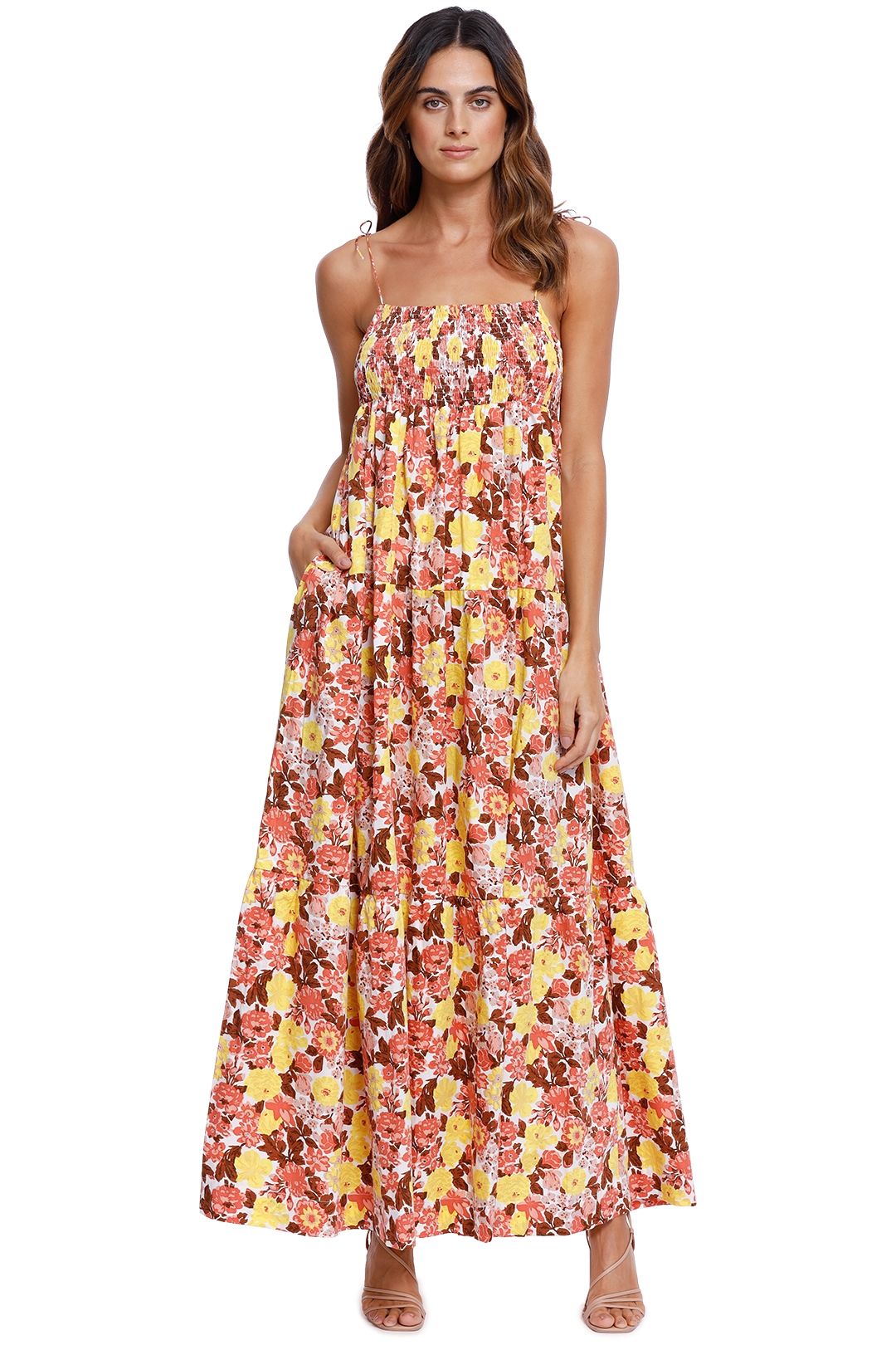 SWF Shirred Maxi Femme Floral