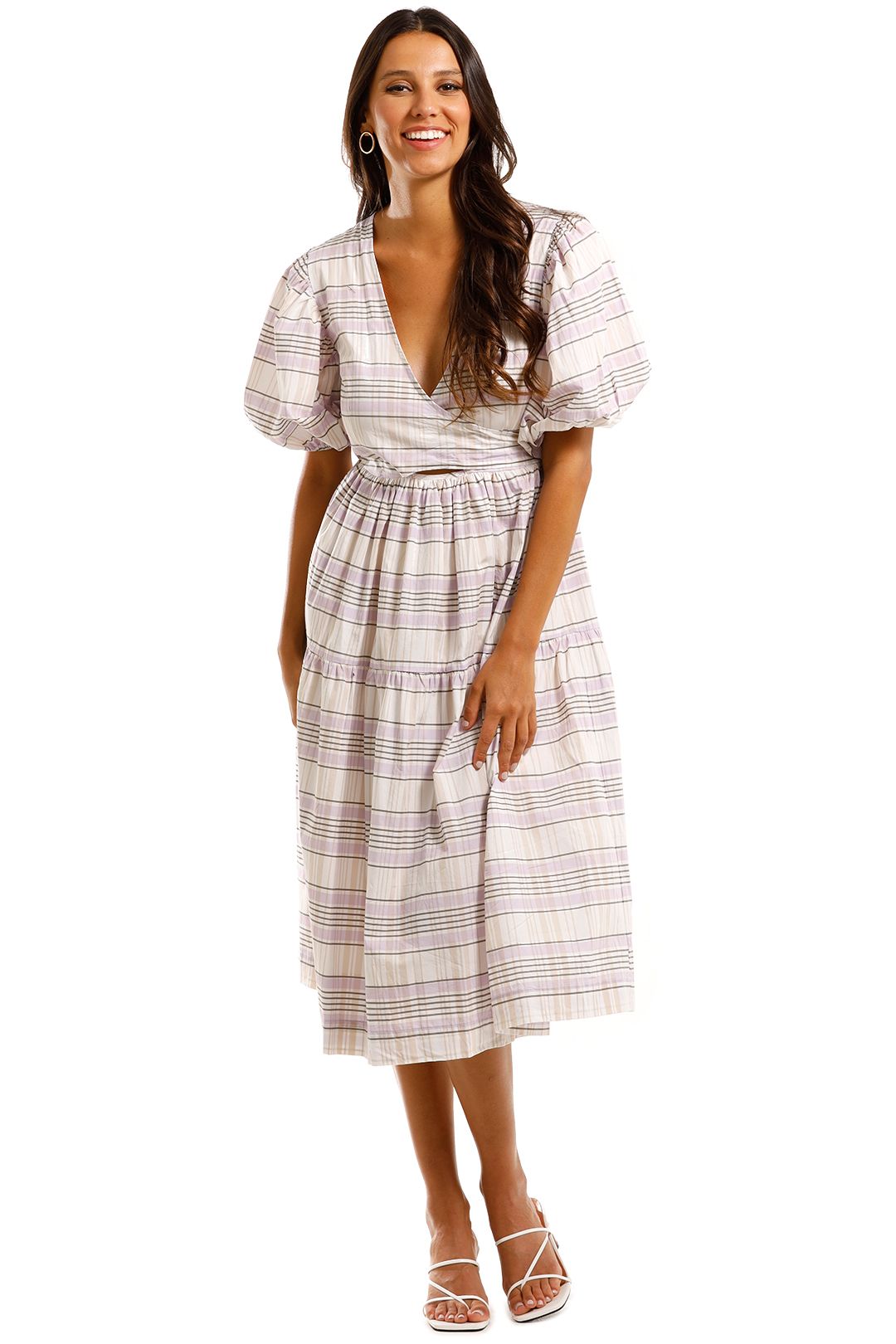 SWF Tie Dress Renaissance Violet Midi Length