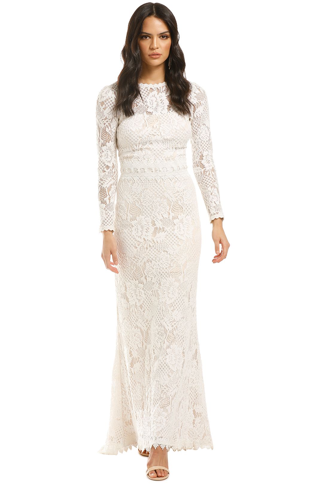 Tadashi-Shoji-LS-Lace-Gown-Ivory-Front