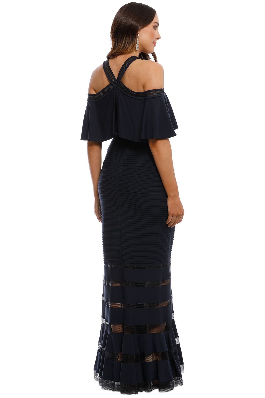 Crystal Gown in Navy by Tadashi Shoji for Rent GlamCorner