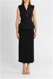 Tailored Midi Dress Black