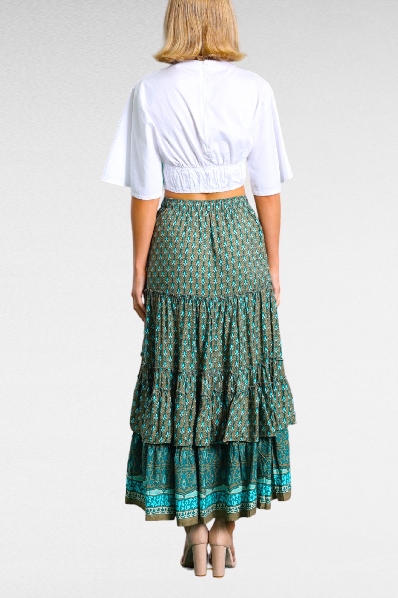 Talisman Sassy Skirt Evita Green Midi
