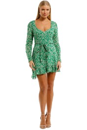 Talulah-Green-With-Envy-LS-Mini-Dress-Green-Front