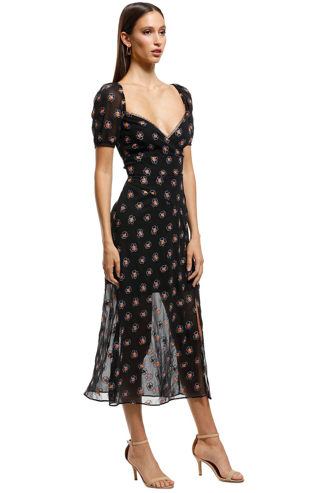 slip dress midi length Midi Slip Dress