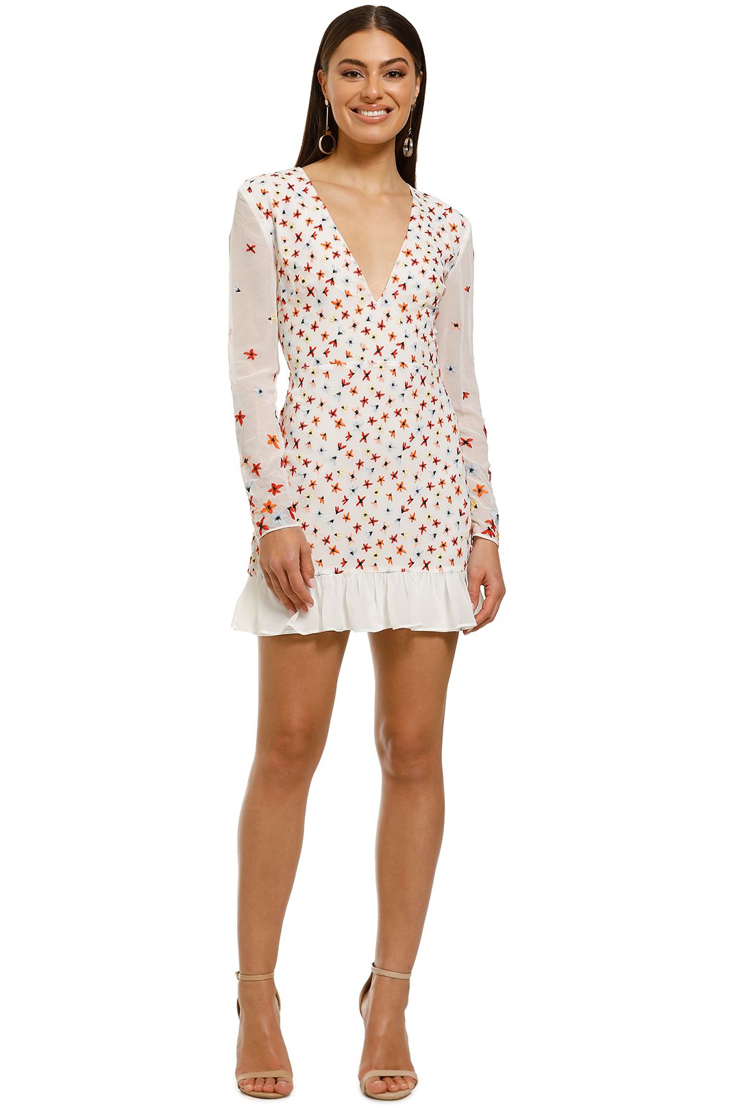 Talulah-Summer-Spritz-LS-Mini-Dress-Falling-Embroidery-Front
