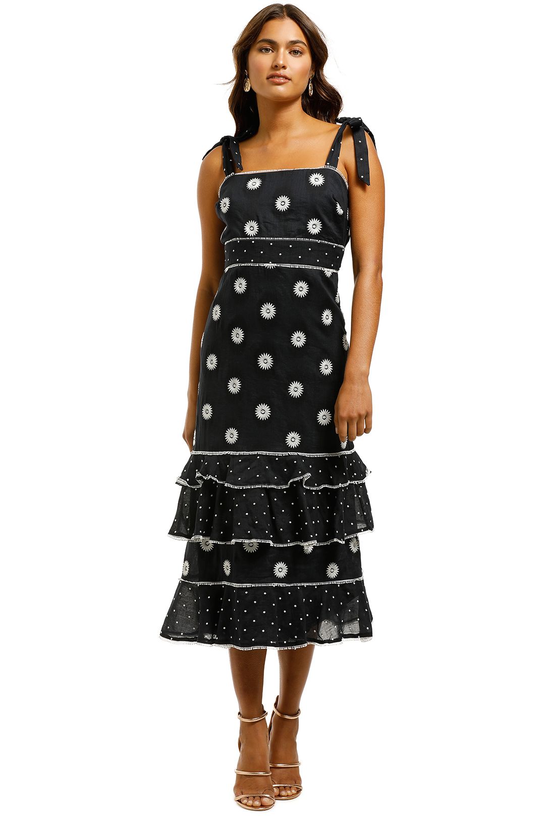 Talulah-Whimsical-Midi-Dress-Midnight-Daisy-Front