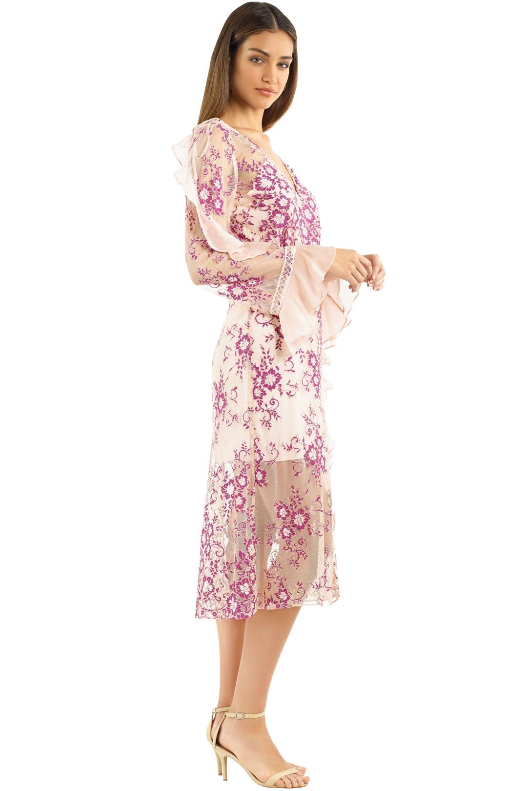 Talulah - Anaphora Midi Dress - Pink Multi - Side