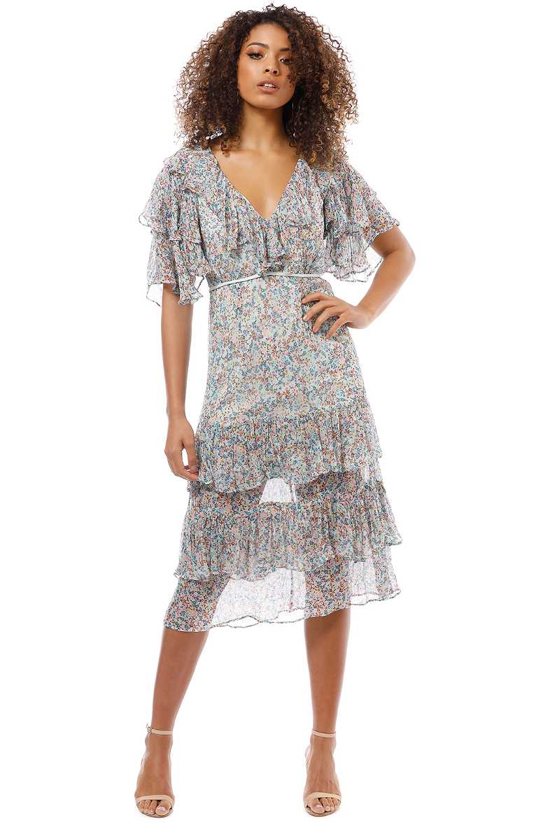 Tuscan Muse Midi Sundress in Light Blush Floral
