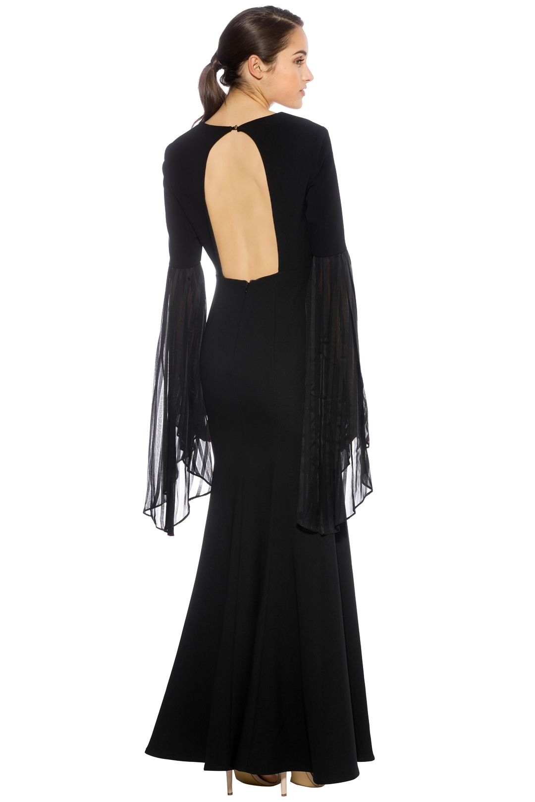 Talulah - Cirso Flared Sleeve Gown - Black - Back