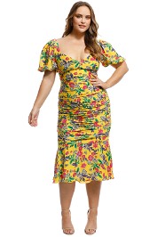 Talulah - Finch Midi Dress - Wildberry Sunrise - Front