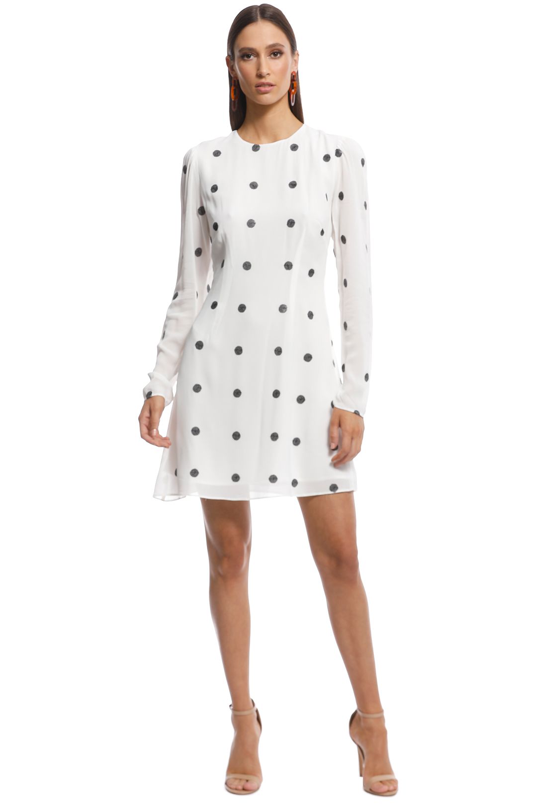 Talulah - Forget Me Not LS Mini Dress - Black and White - Front