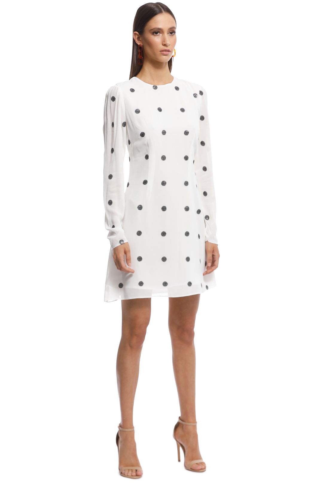 Talulah - Forget Me Not LS Mini Dress - Black and White - Side