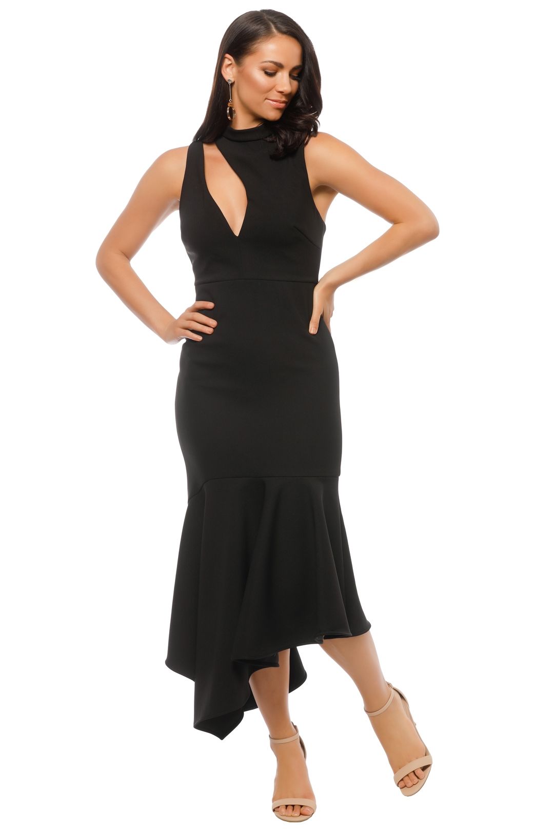 Talulah - Foundation Midi Dress - Black - Front