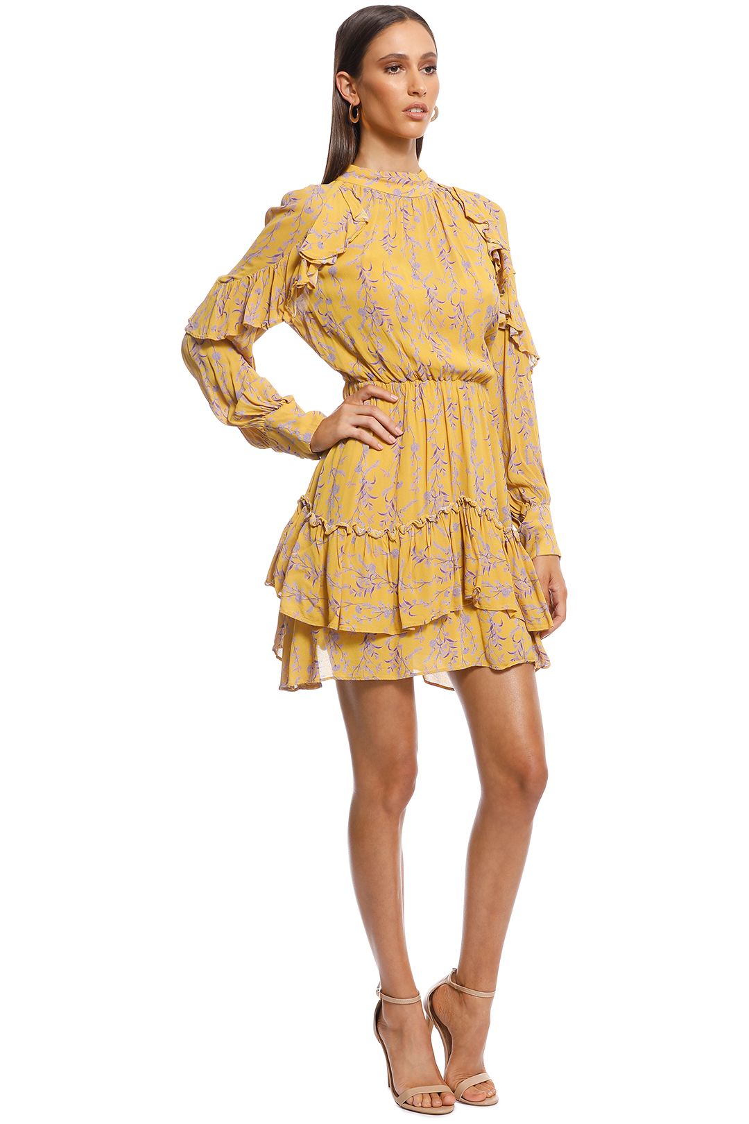 In The Mix Mini Dress in Mustard by Talulah for Rent