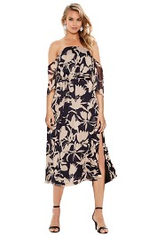 Talulah - Orchard Off The Shoulder Maxi Dress - Navy Floral - Front