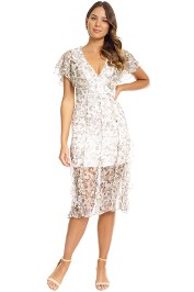 Talulah - Provocator V Neck Midi Dress - Floral - Front