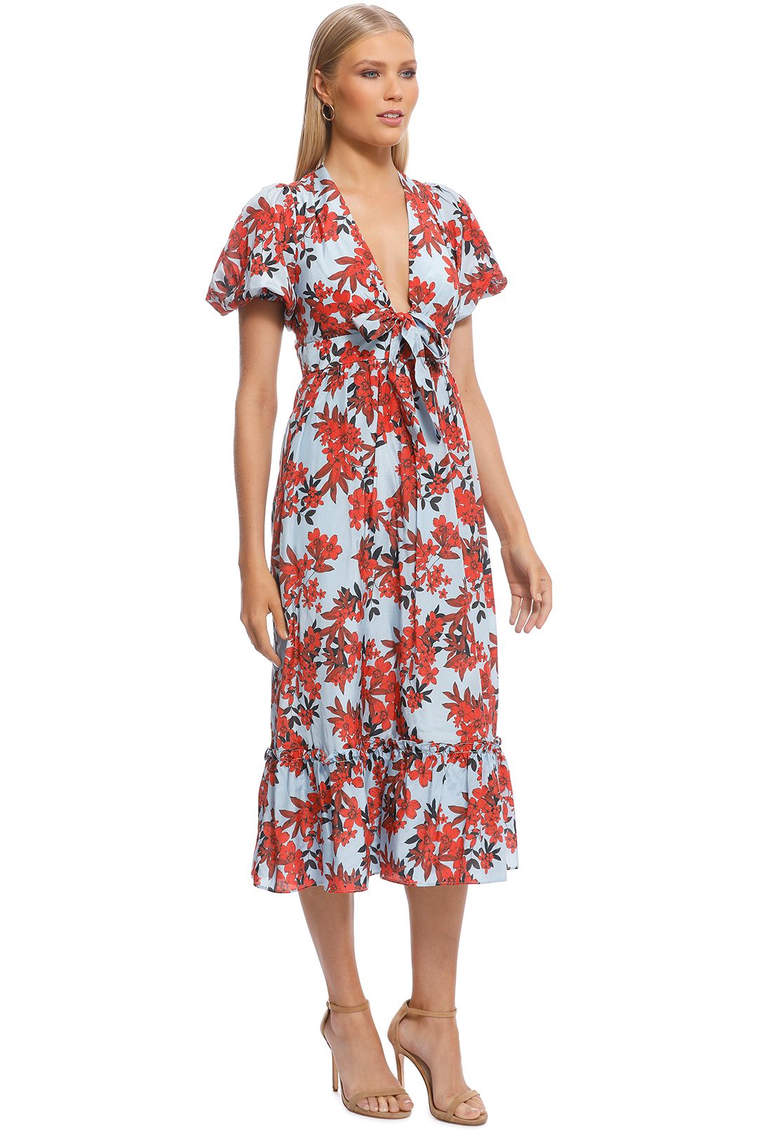 Red sea top midi dress