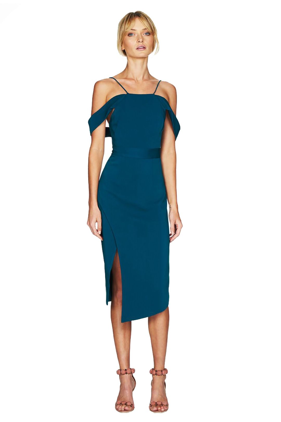 knee length dresses for ladies Shop the Mariella Midi Dress - Lemon main image 0