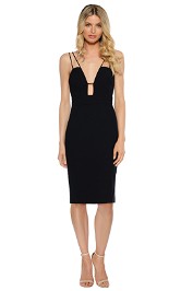 Talulah - Smooth Tidings Bodycon Dress - Black - Front