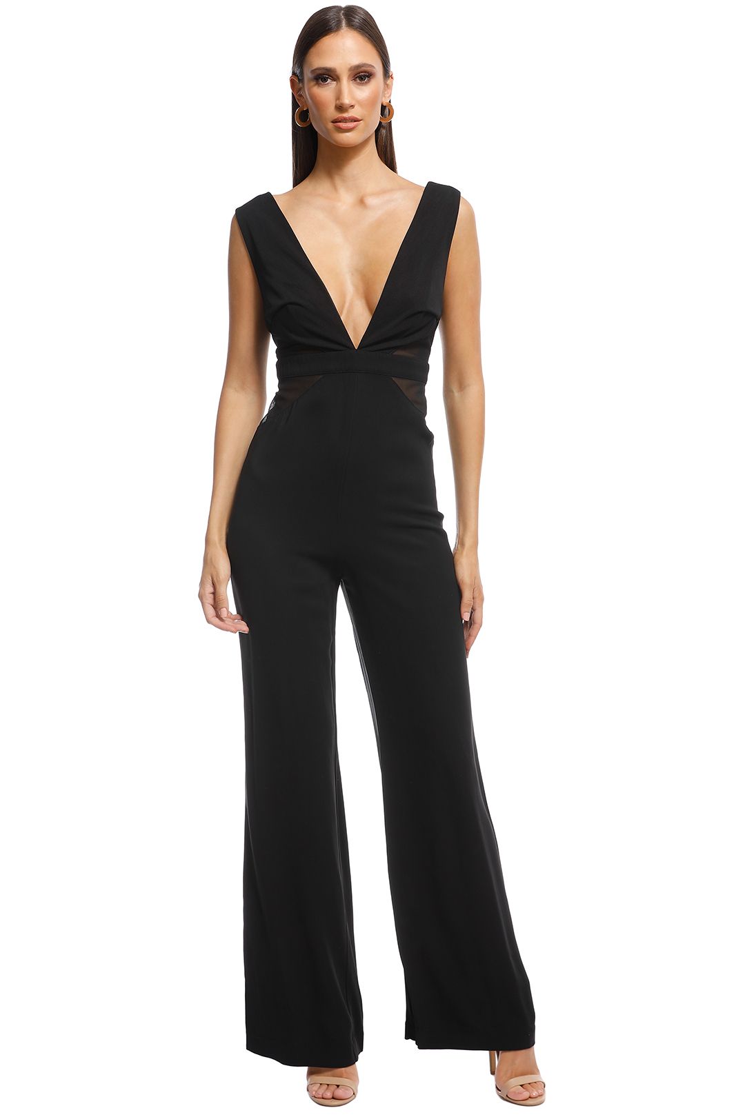 Talulah - Staccato Contrast Jumpsuit - Black - FRont
