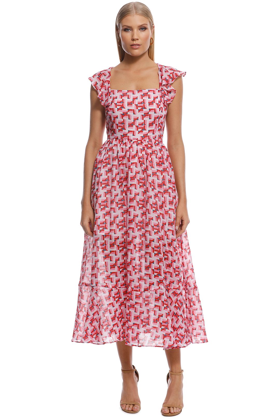 Talulah - Sweet Sol Midi Dress - Pink - Front