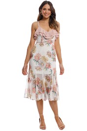 Talulah - Darcy Midi Dress - White Floral - Front