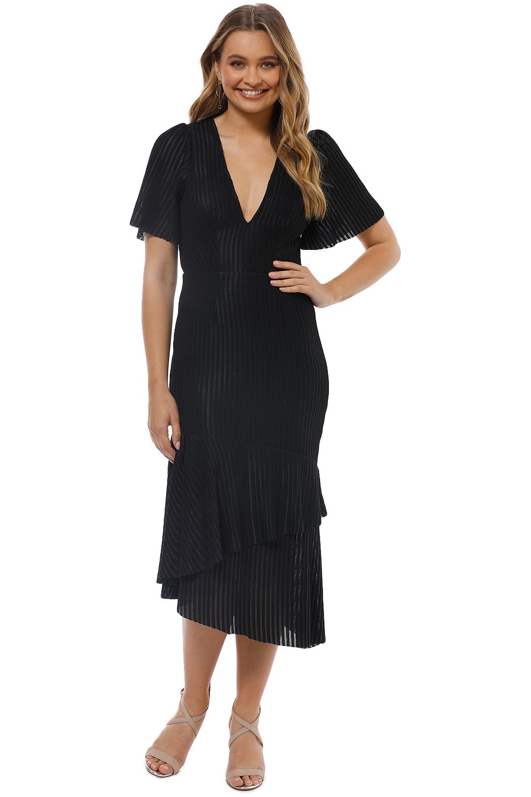 Talulah - Immediacy Midi Dress - Black - Front 