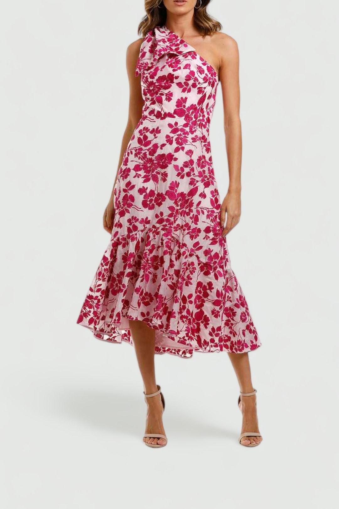 Talulah Les Saison Midi Dress ruffle trim
