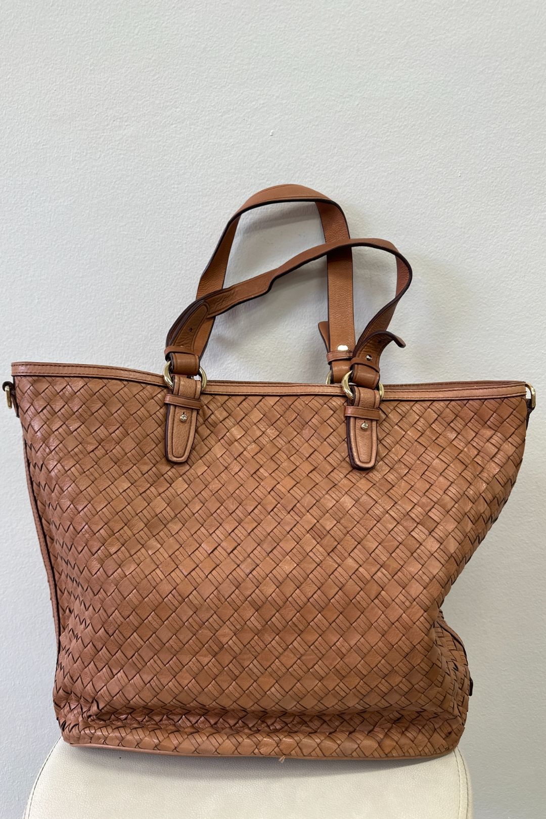 Cole haan leather tote clearance