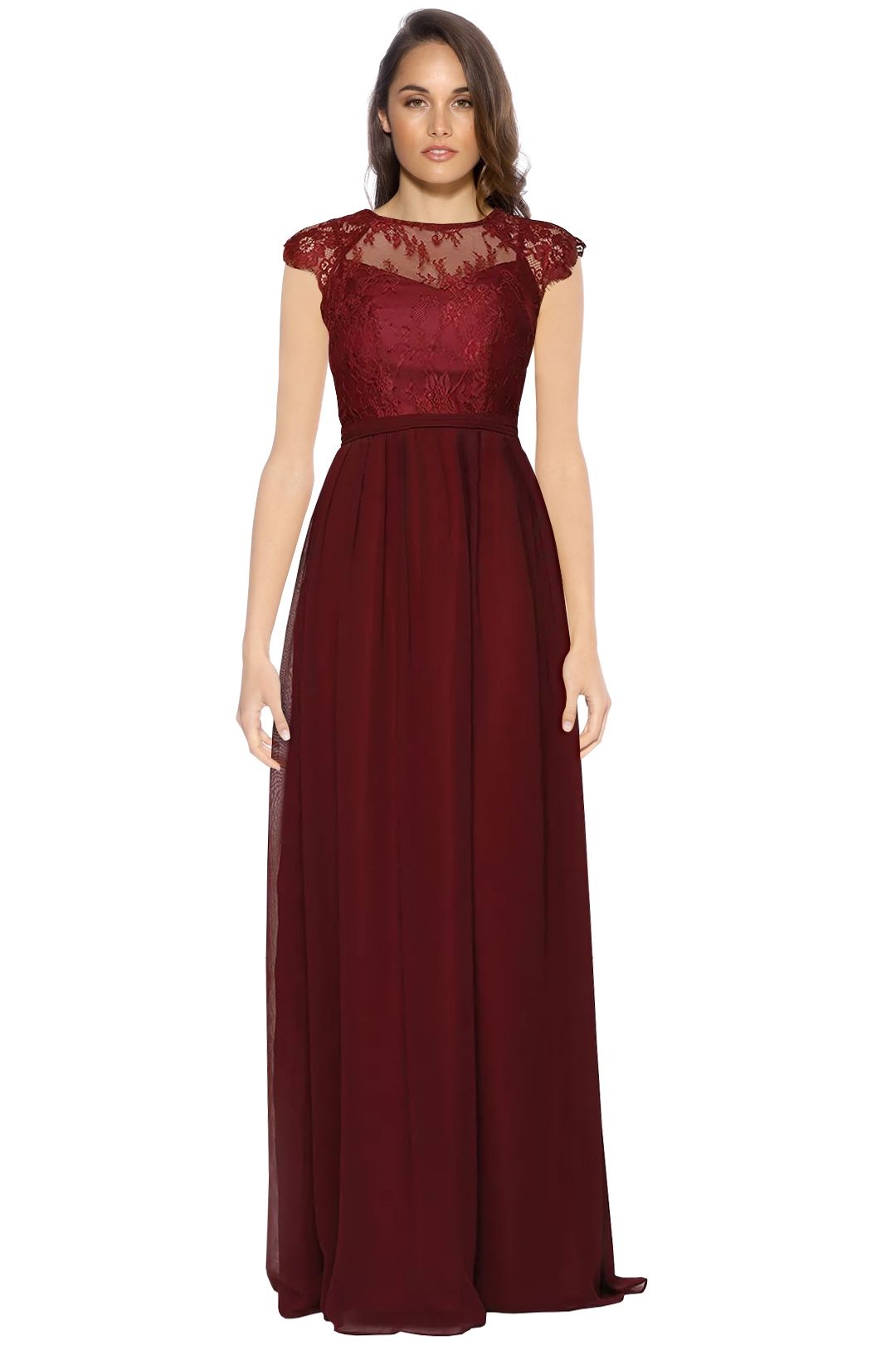 Camilla Merlot Gown by Tania Olsen for Hire GlamCorner