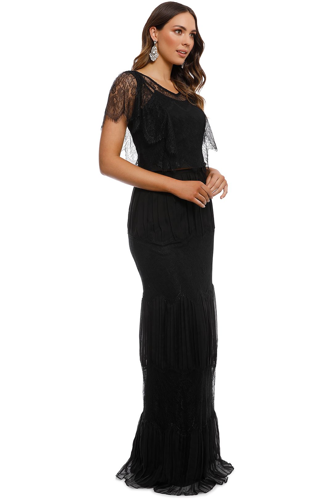 Tania Olsen - Clara Evening Gown - Black - Side