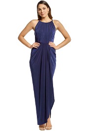 Tania Olsen - Sandra Ruched Gown - Navy - Front