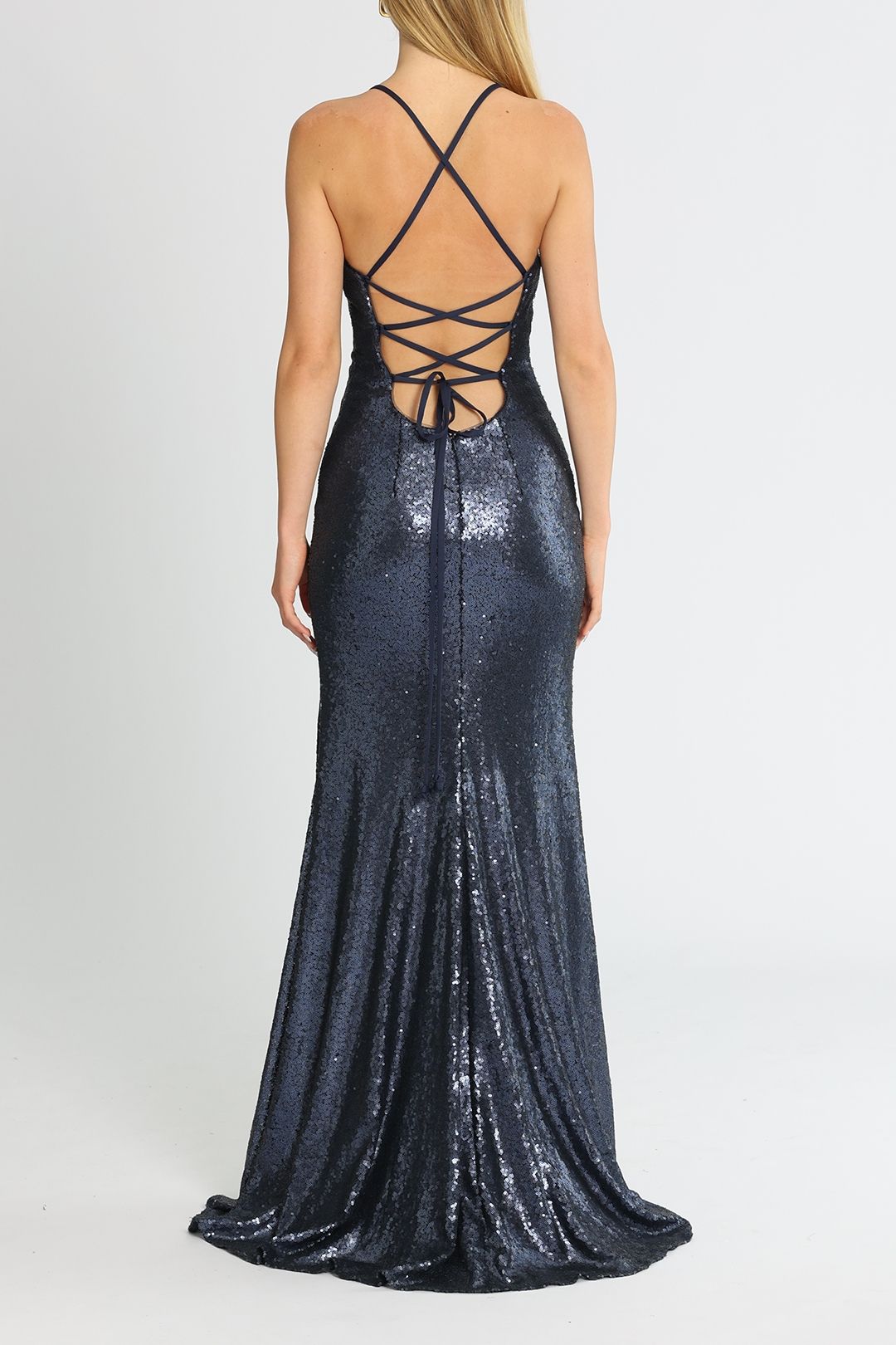 Tania Olsen India Gown Navy Backless