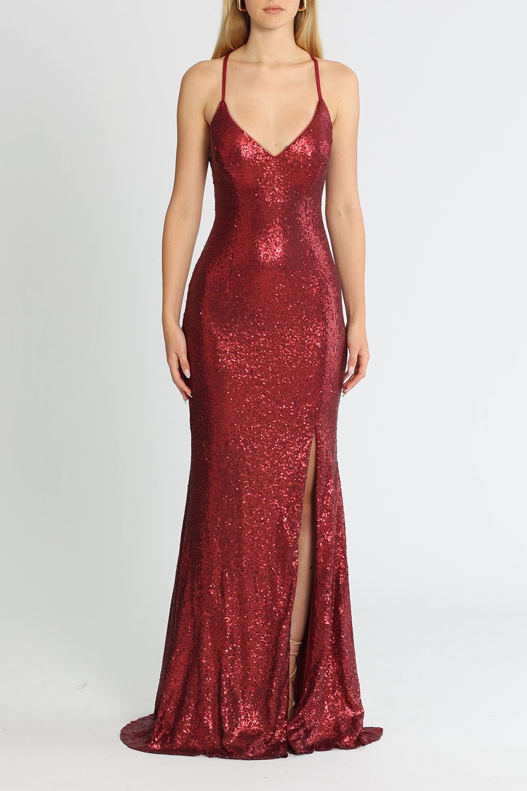 Rent NOOKIE Vera Velvet Gown (Red) - Hire this dress!