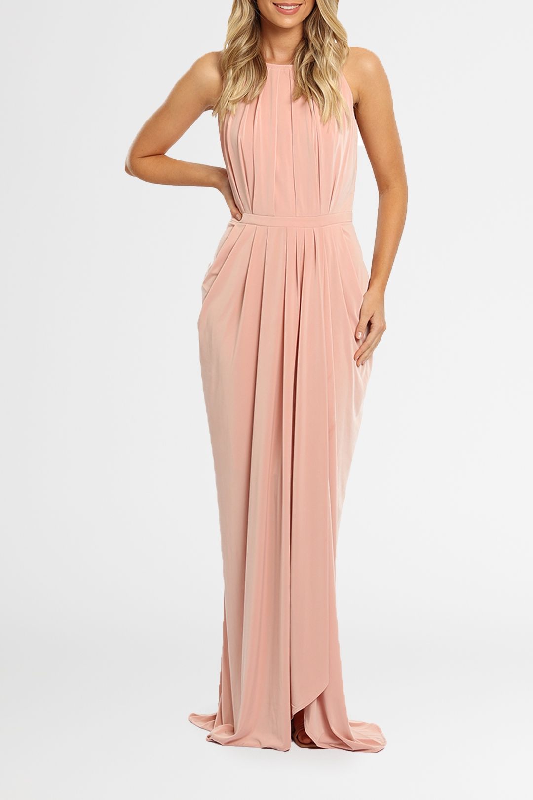 Tania Olsen Sandra Gown Blush draped
