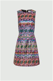 Rebecca Vallance Geometric Print Tatiana Mini Dress