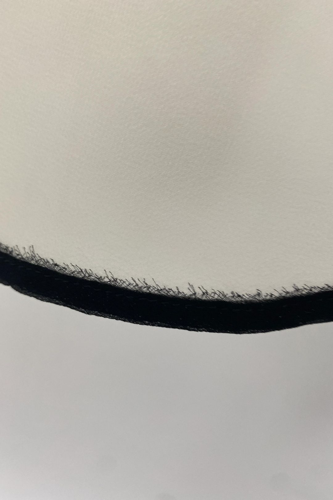 Taylor - White Silk Blouse With Black Trim