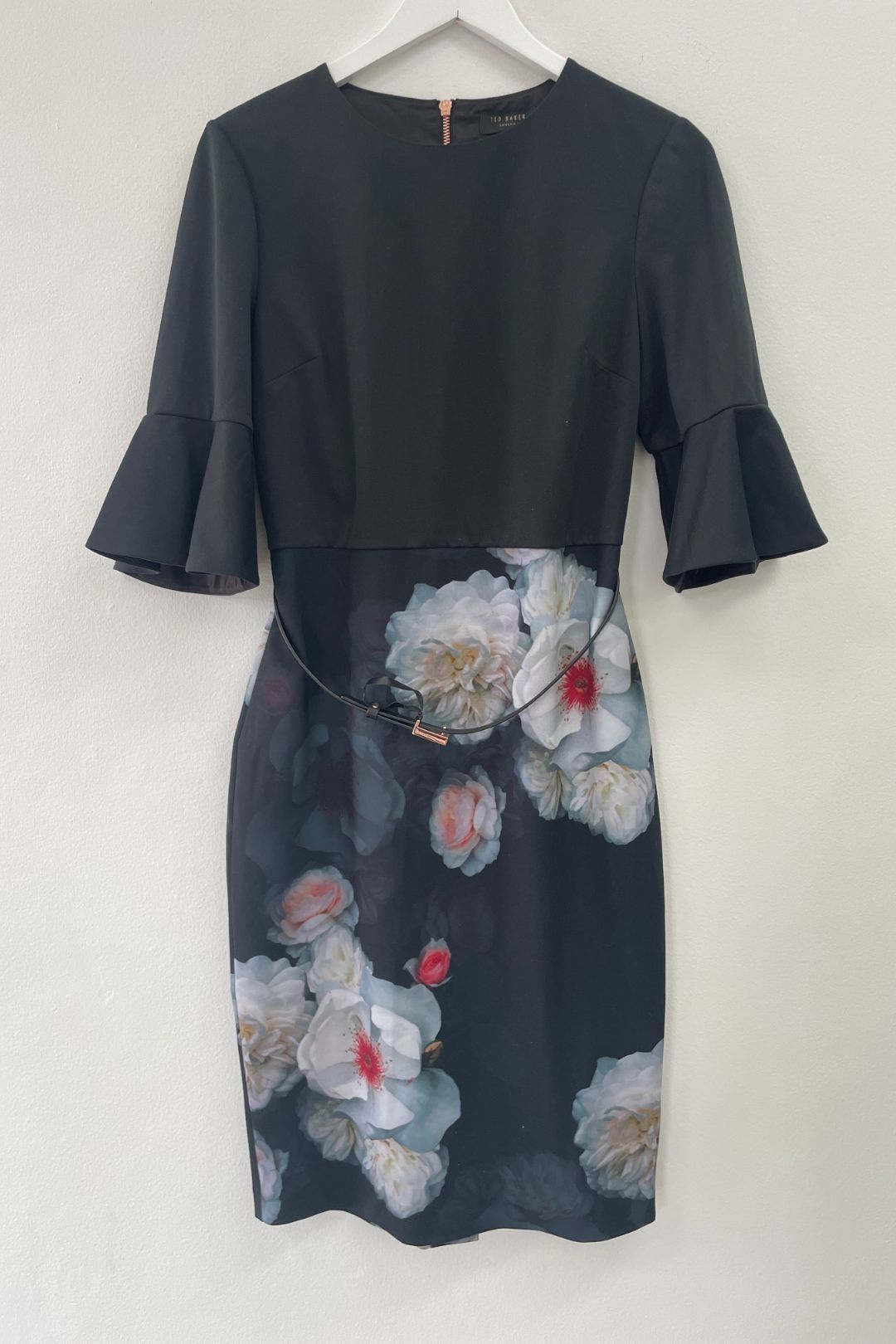 Buy Chelsea Black Floral Bodycon Dress Ted Baker GlamCorner
