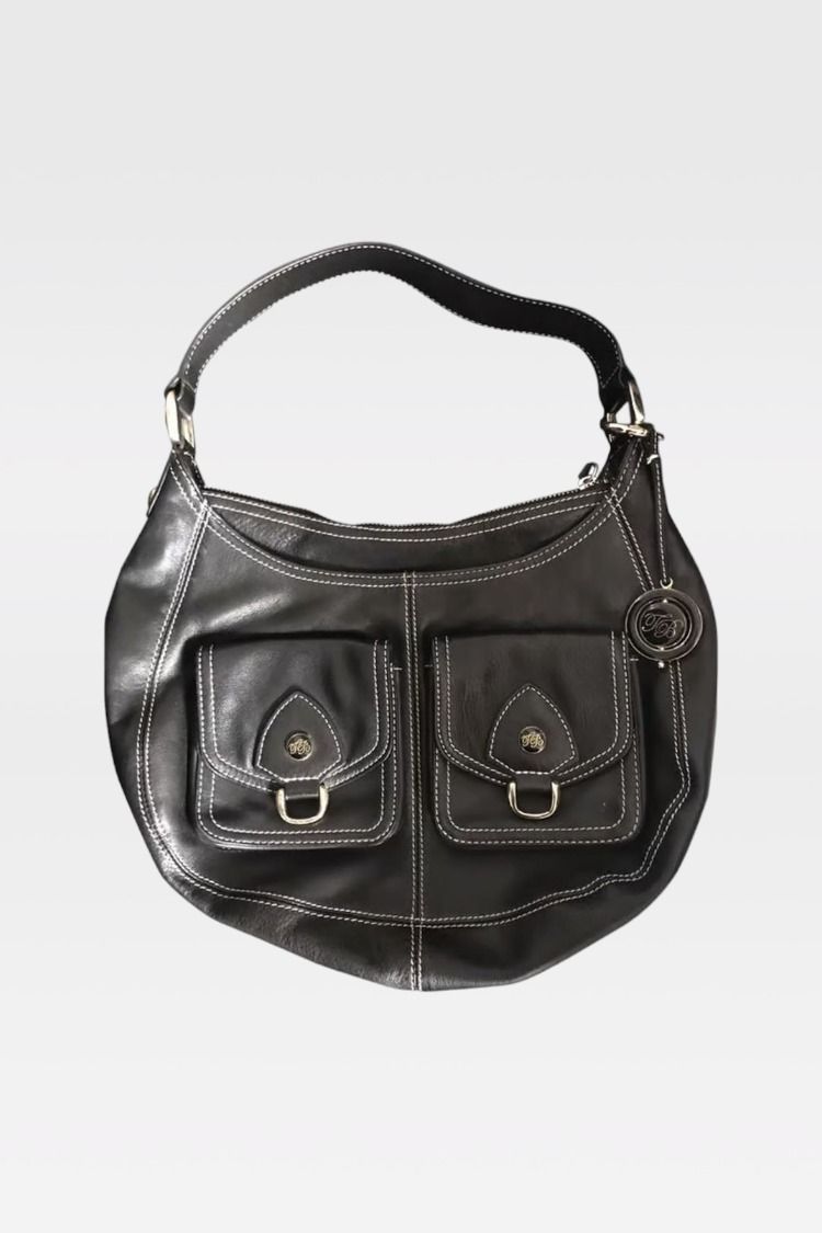 Buy Leather Hobo Style Bag in Black Ted Baker GlamCorner