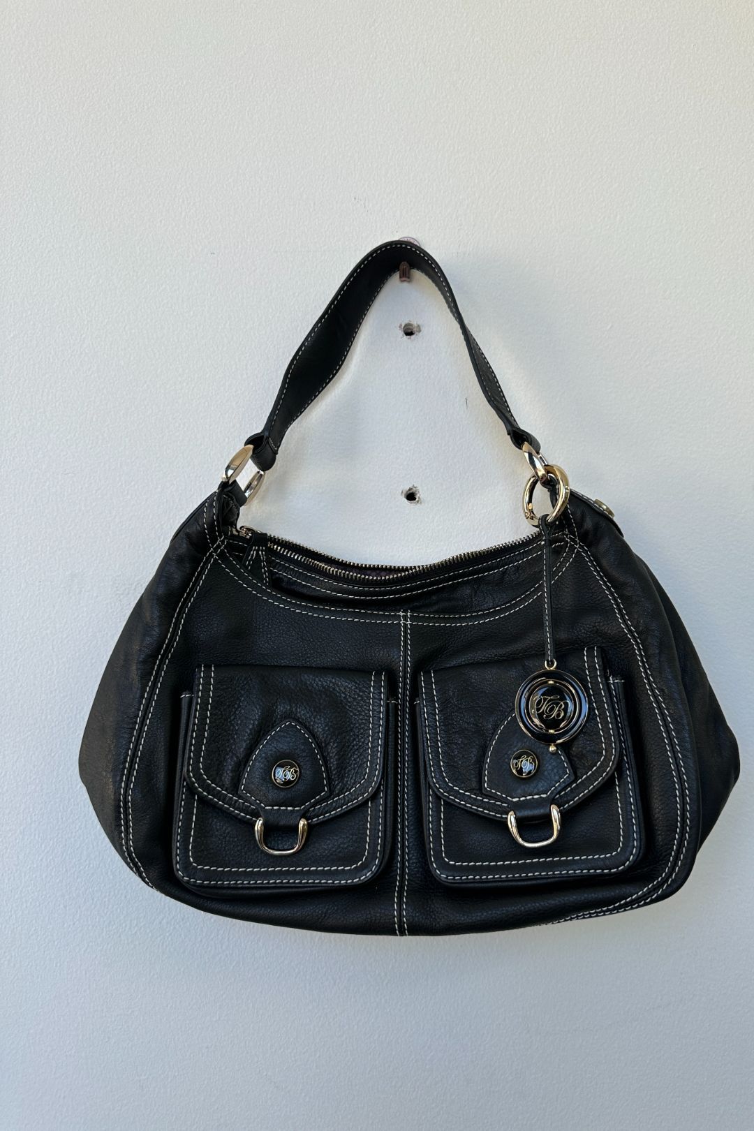 Buy Leather Hobo Style Bag in Black Ted Baker GlamCorner