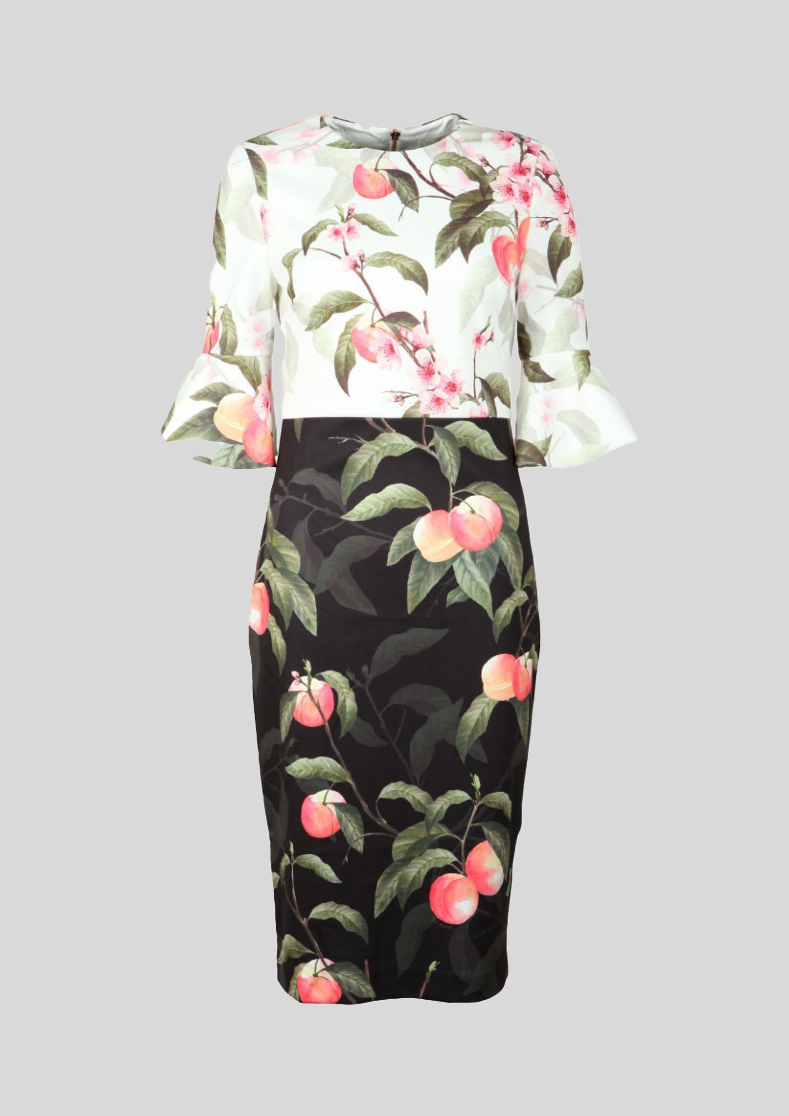 Ted Baker - Peach Blossom Print Midi Dress