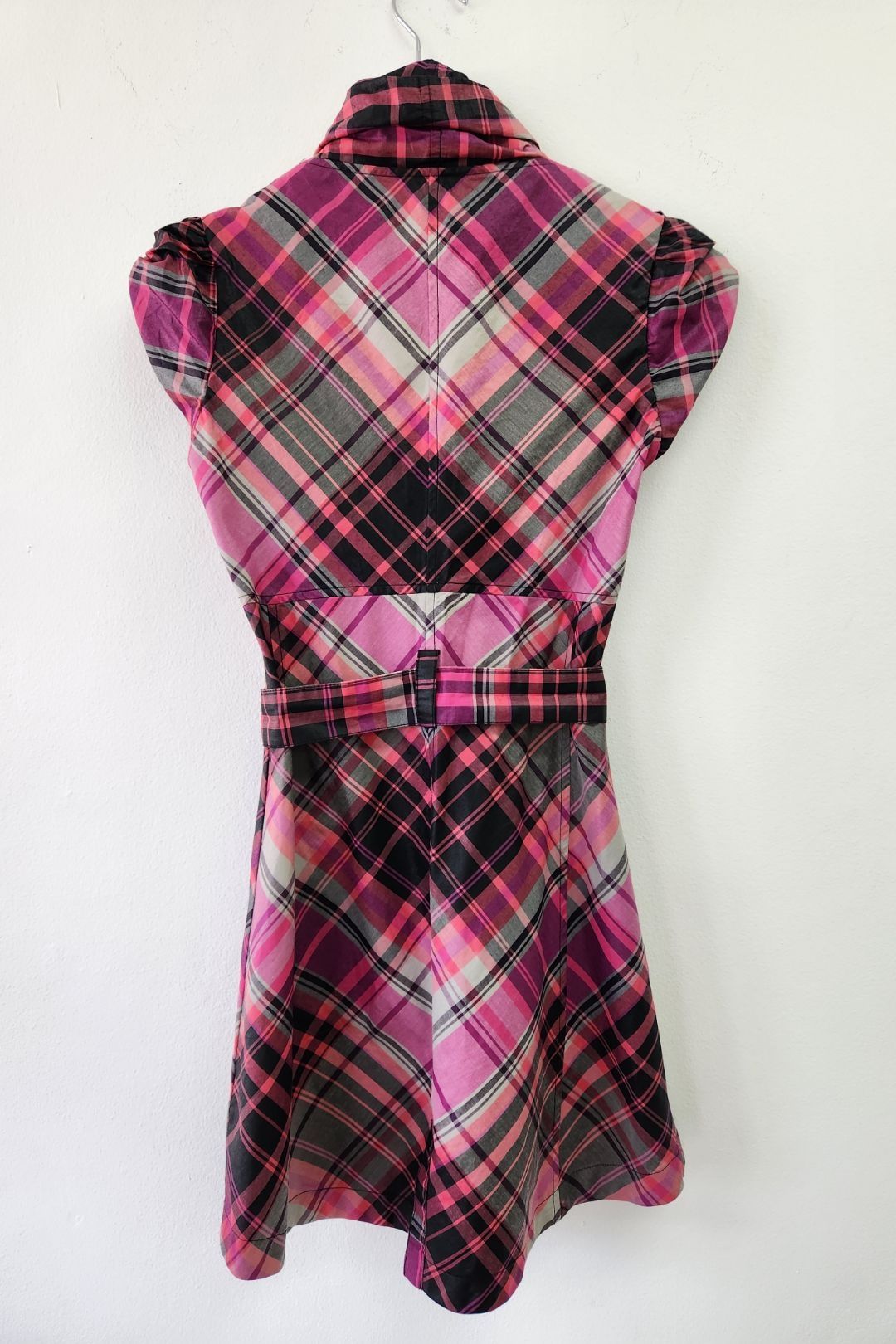 Ted Baker - Pink and Black Plaid Mini Dress