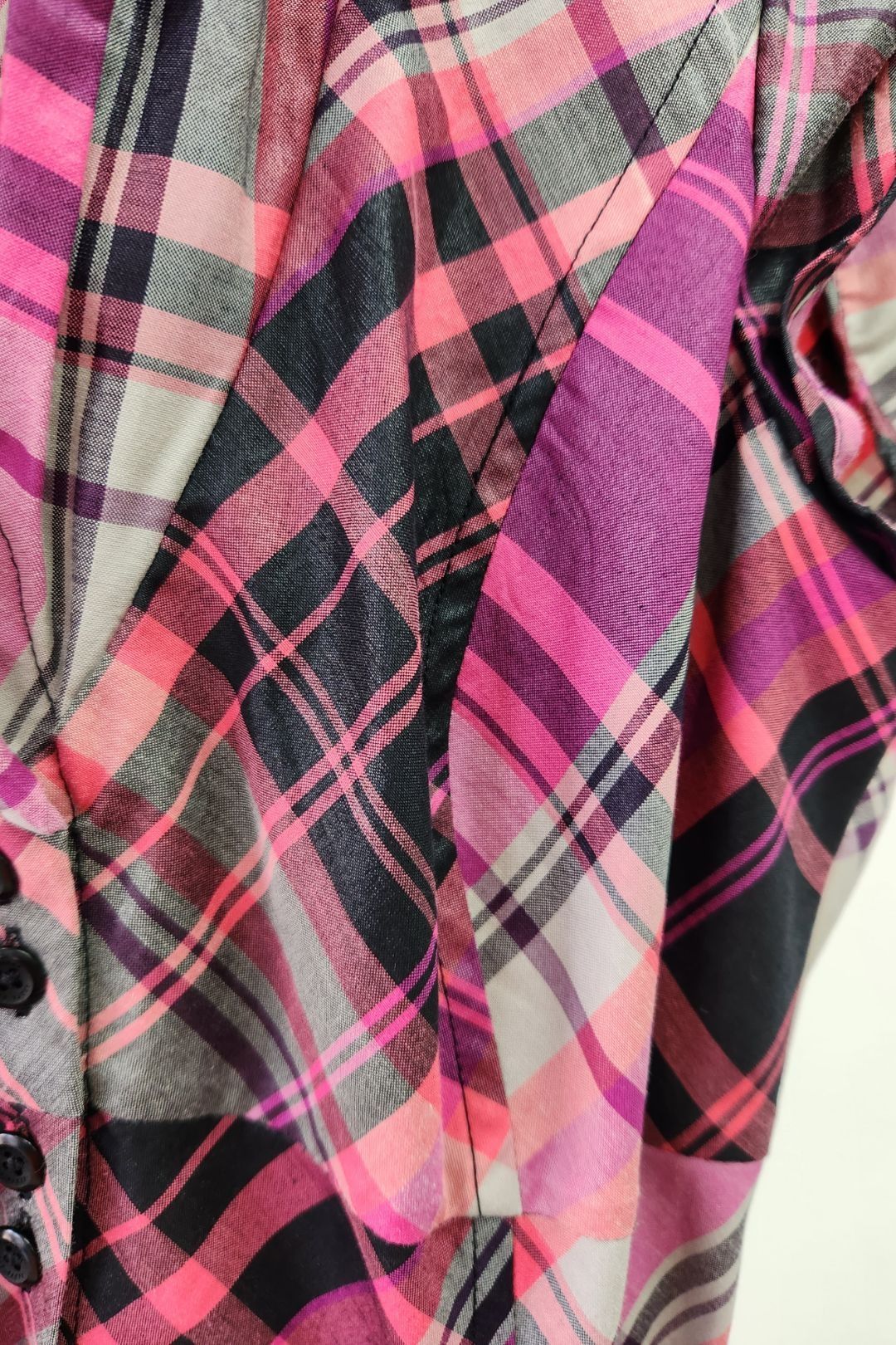 Ted Baker - Pink and Black Plaid Mini Dress