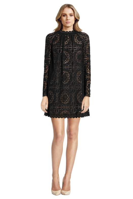 Temperley London - Nomi Crocheted Lace Mini Dress for Hire | GlamCorner