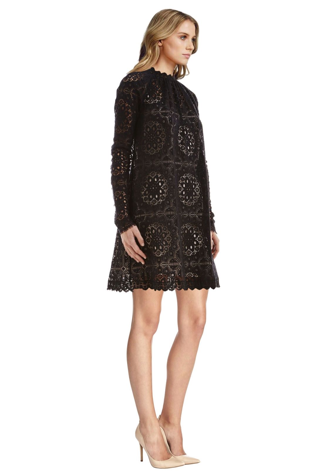 Temperley London - Nomi Crocheted Lace Mini Dress for Hire | GlamCorner