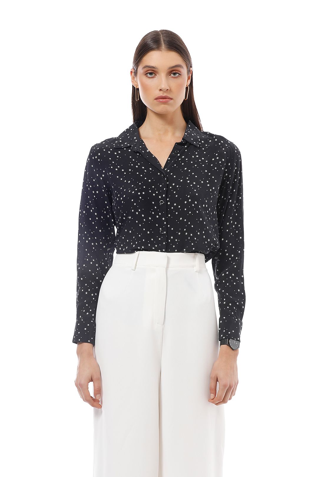 The Fable - Starry Starry Night Blouse - Black -  Close Up